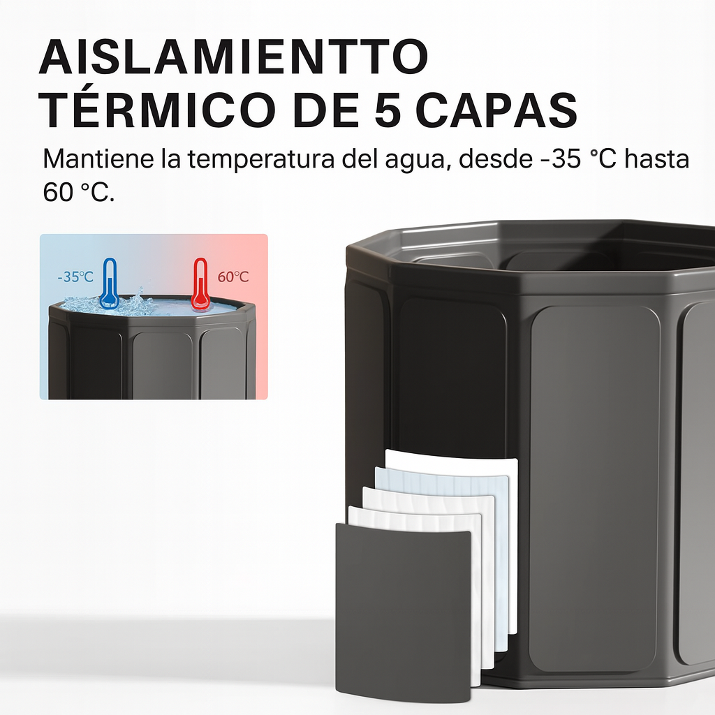 Bañera Portátil de Hielo Plegable